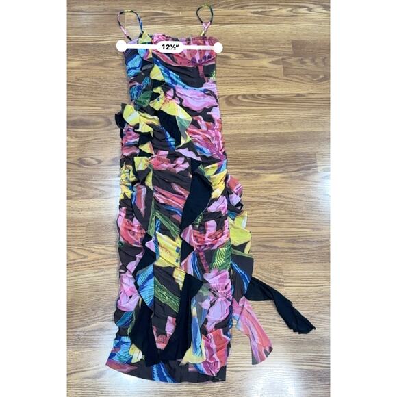 ROCOCO SAND multi floral bodycon Chris Midi Dress small - Picture 6 of 14